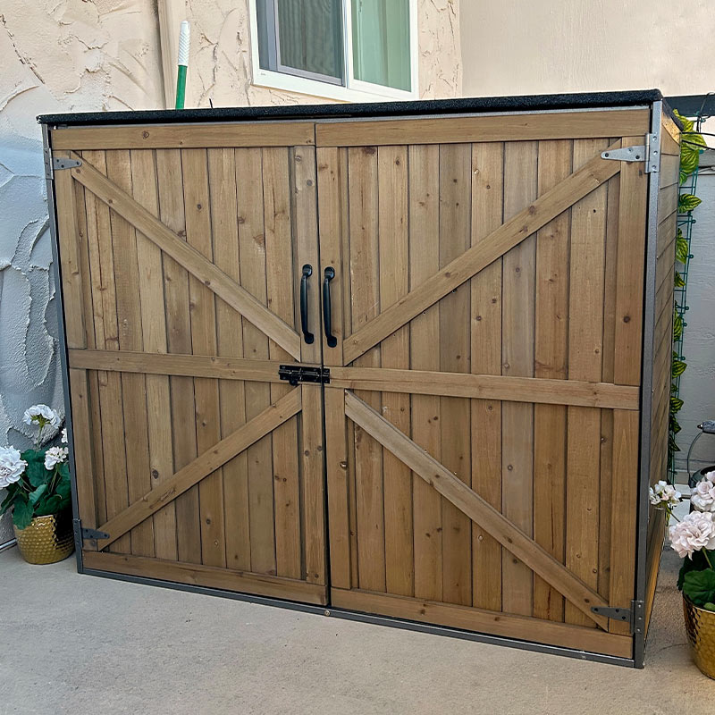 Aivituvin-AIR105 Aivituvin Outdoor Storage Shed | Metal Frame|Storage Cabinet 4.2 ft. x 2.3 ft.