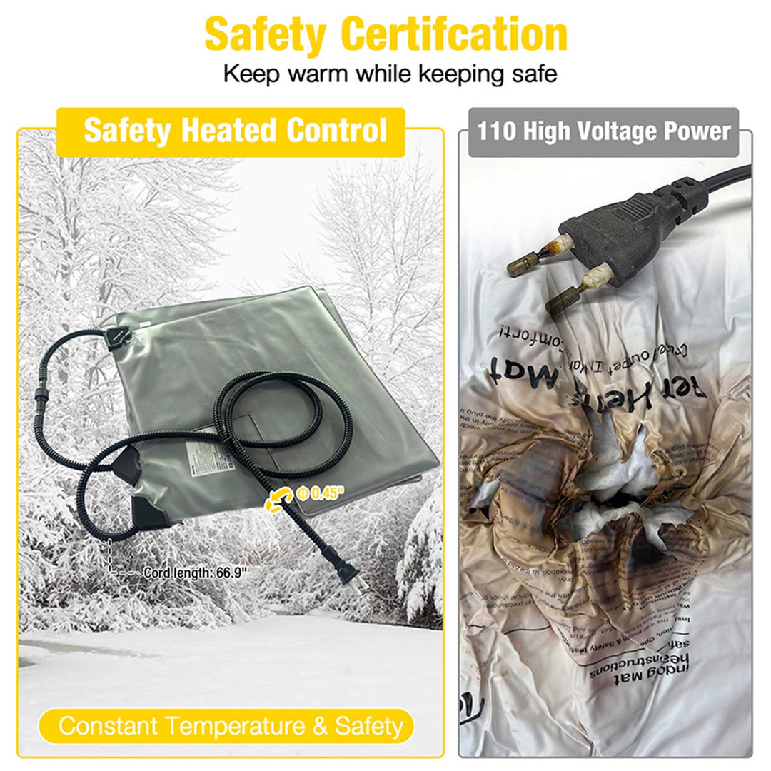 Aivituvin-AIR73/74/76-IN-HP 33.5"L/43.3"L Heated Outdoor Dog House| Removable Liner and Heating Pad