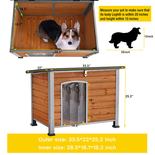 Aivituvin-AIR75 Wooden Heavy Duty Dog Crates House| Strong Iron Frame