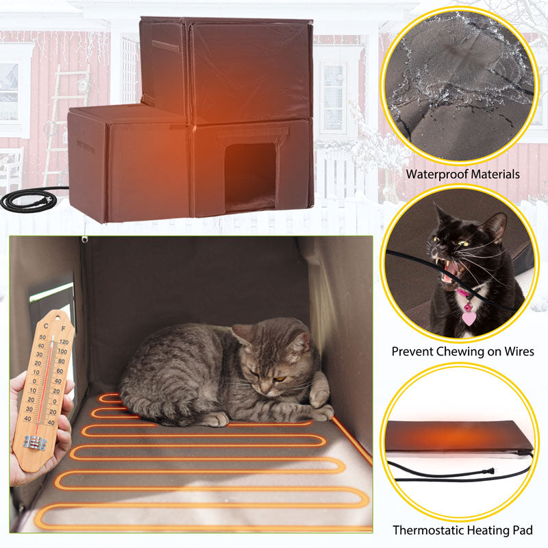 Aivituvin-AIR7033-IN-HP Heated Winter-Proof Feral Cat House | Insulation Liner