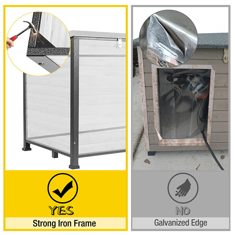 Aivituvin-AIR74-IN-HP Heated Outdoor Dog House| Removable Liner and Heating Pad