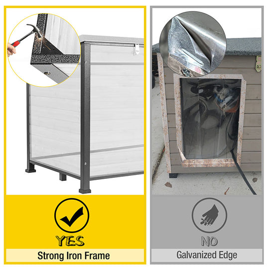 Aivituvin-AIR74-IN-HP Heated Outdoor Dog House| Removable Liner and Heating Pad