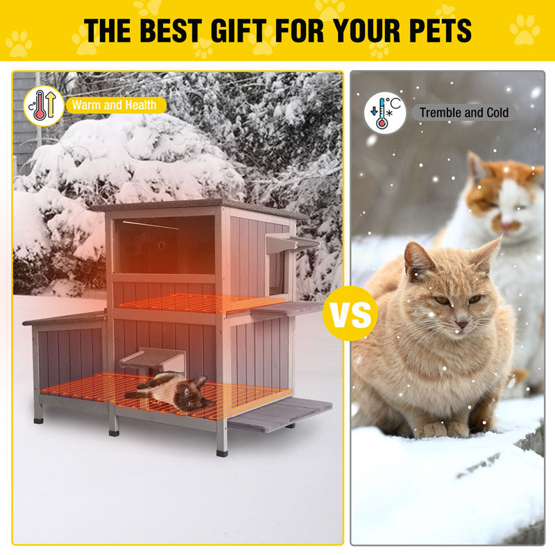 Aivituvin-AIR7033-IN-HP Heated Winter-Proof Feral Cat House | Insulation Liner