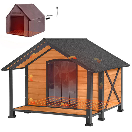 Aivituvin-AIR88-IN-HP 40.5"L Heated Waterproof Dog House | Adjustable Heating Pad
