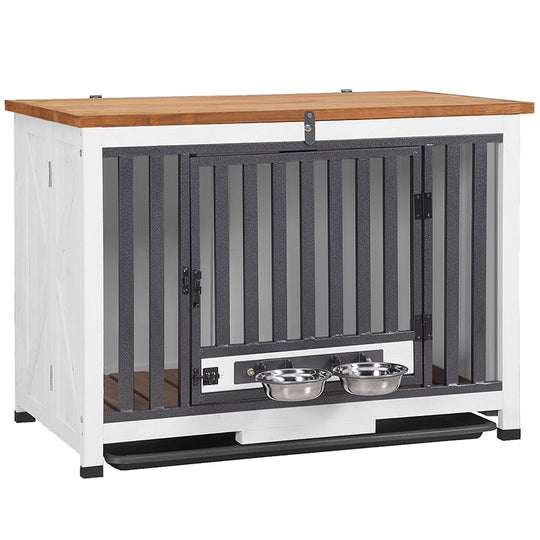 Aivituvin-AIR100 Wooden Dog Crate with Folding Design | Strong Iron Door