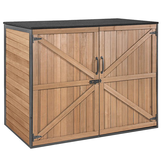 Aivituvin-AIR105 Aivituvin Outdoor Storage Shed | Metal Frame|Storage Cabinet 4.2 ft. x 2.3 ft.