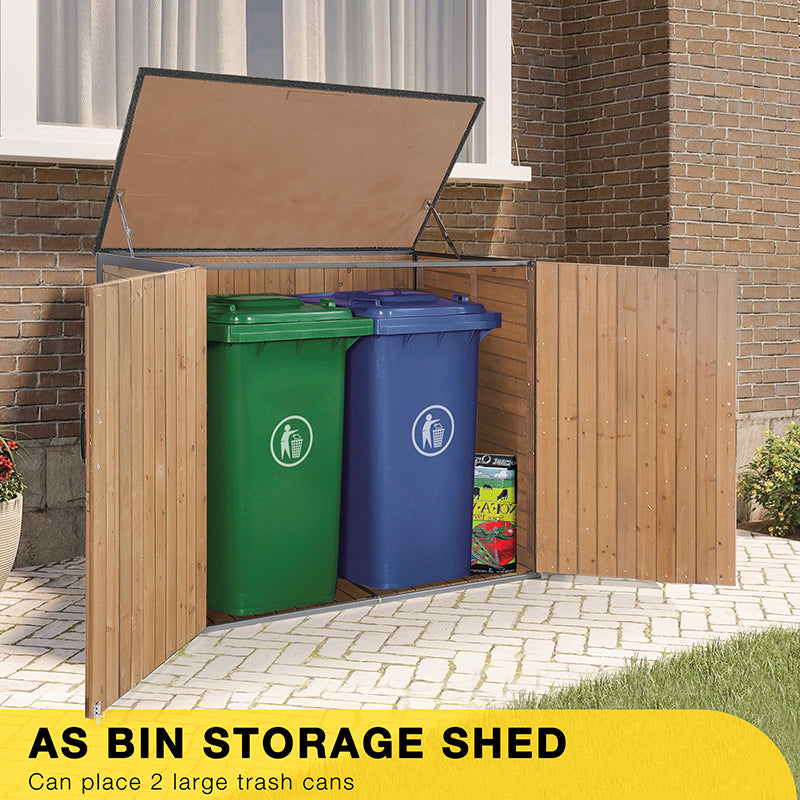 Aivituvin-AIR105 Aivituvin Outdoor Storage Shed | Metal Frame|Storage Cabinet 4.2 ft. x 2.3 ft.