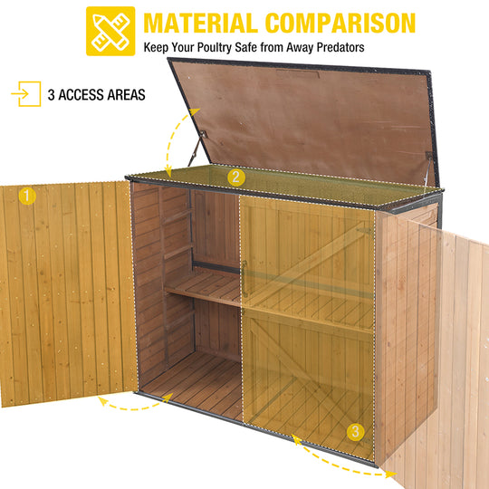 Aivituvin-AIR105 Aivituvin Outdoor Storage Shed | Metal Frame|Storage Cabinet 4.2 ft. x 2.3 ft.