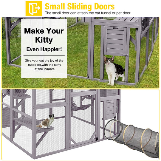 Aivituvin-AIR52-M Outdoor Cat Run | Large Cat Enclosure