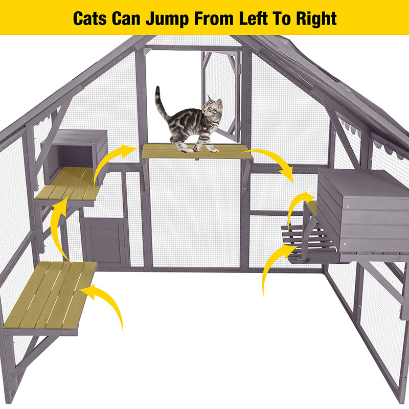 Aivituvin-AIR52-M Outdoor Cat Run | Large Cat Enclosure