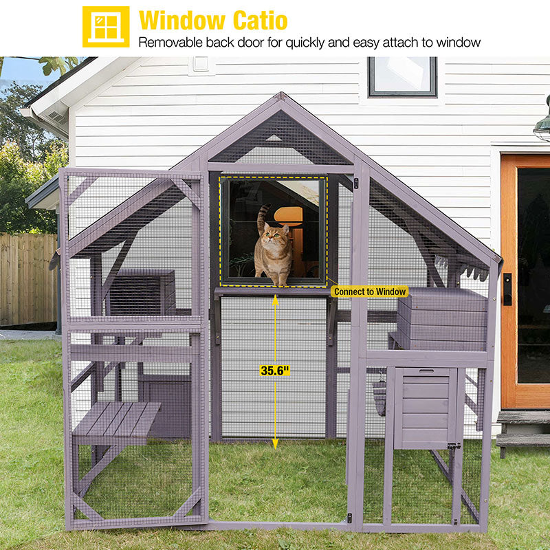 Aivituvin-AIR52-M Outdoor Cat Run | Large Cat Enclosure