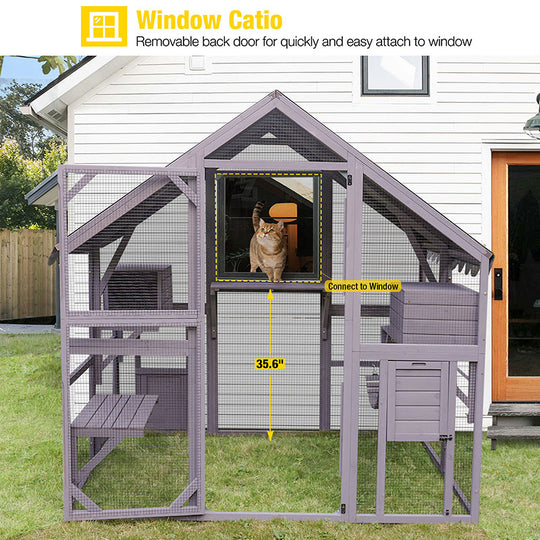 Aivituvin-AIR52-M Outdoor Cat Run | Large Cat Enclosure