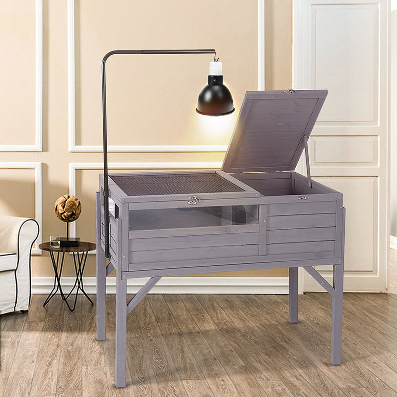 Aivituvin-AIR70 Wooden Tortoise House | Large Turtle Habitat with Legs