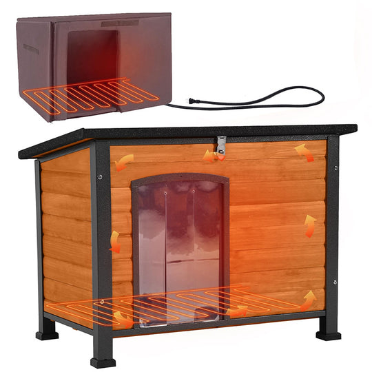 Aivituvin-AIR74-IN-HP Heated Outdoor Dog House| Removable Liner and Heating Pad
