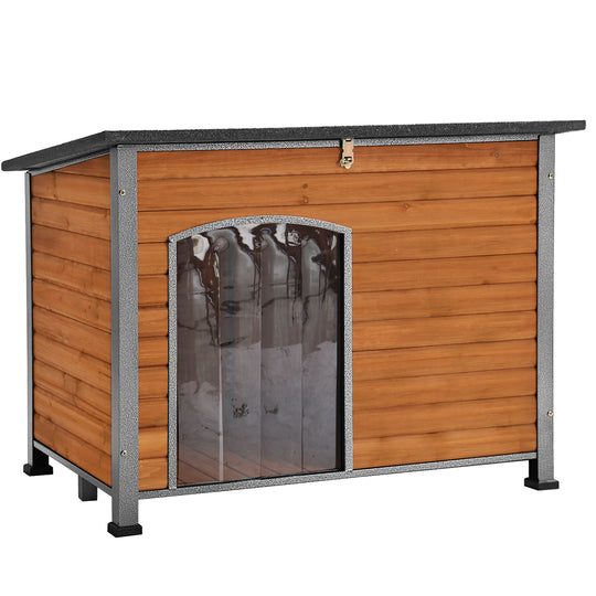 Aivituvin-AIR74/75/76 33.5"L/43.3"L Wooden Heavy Duty Dog Crates House| Strong Iron Frame
