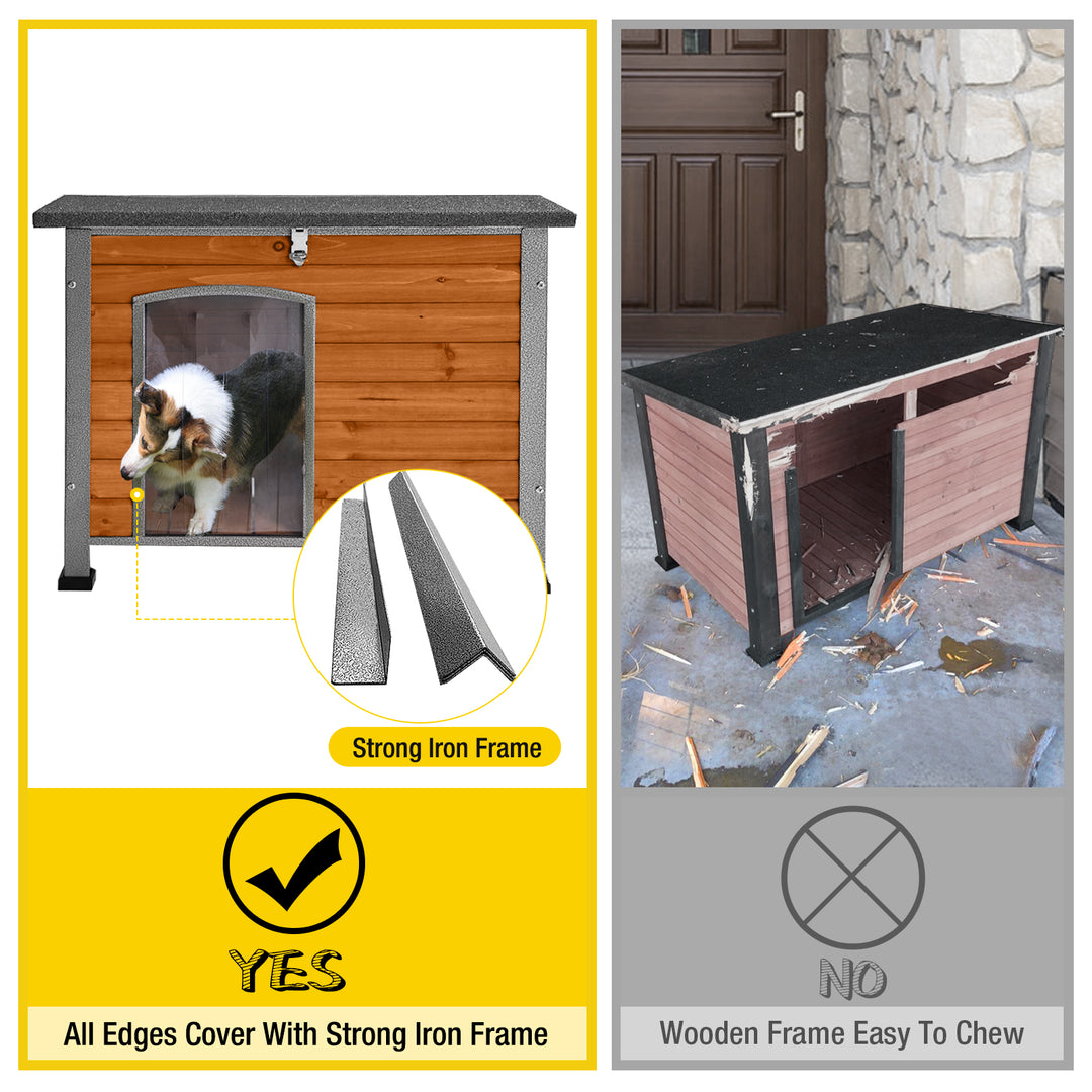 Aivituvin-AIR75 Wooden Heavy Duty Dog Crates House| Strong Iron Frame
