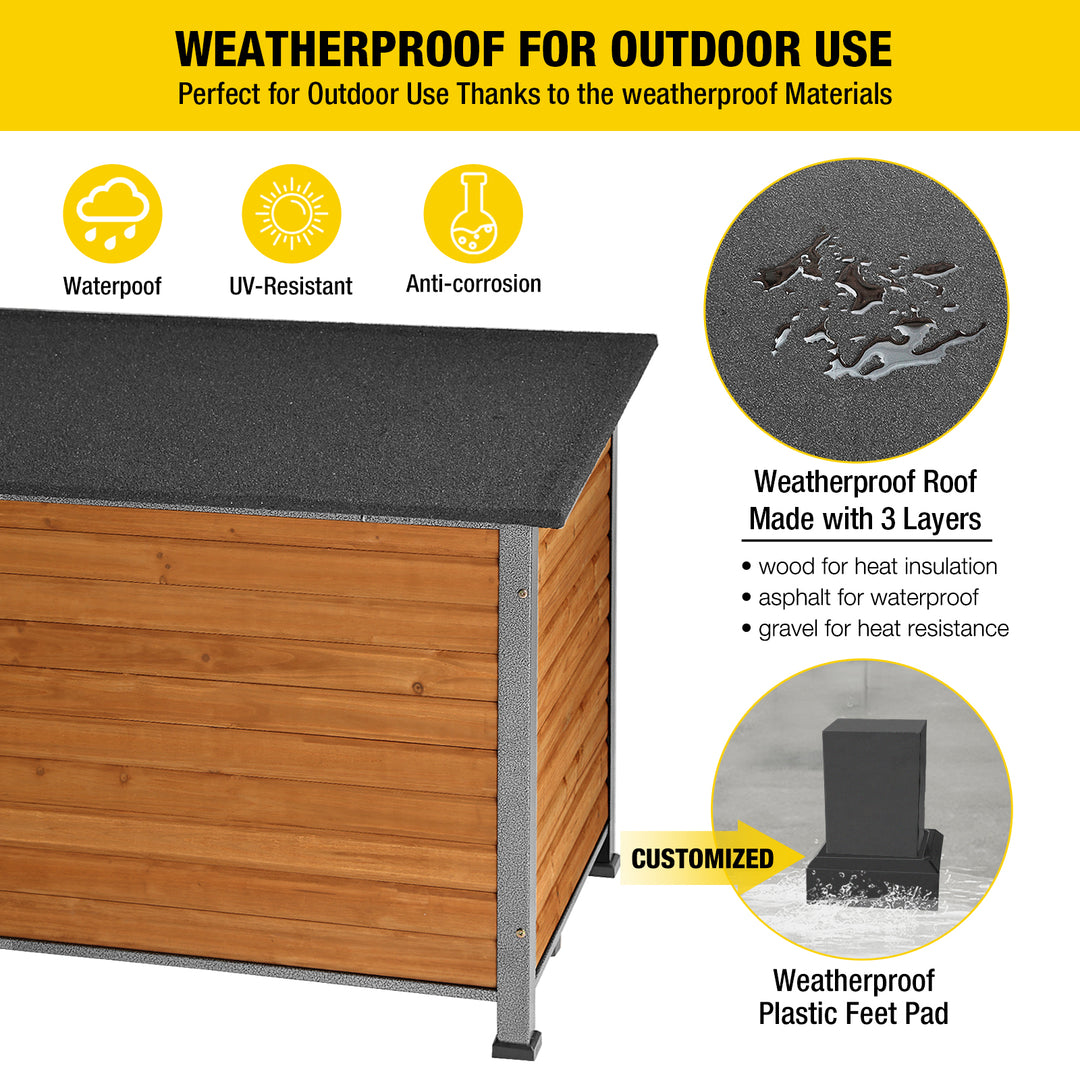 Aivituvin-AIR75 Wooden Heavy Duty Dog Crates House| Strong Iron Frame