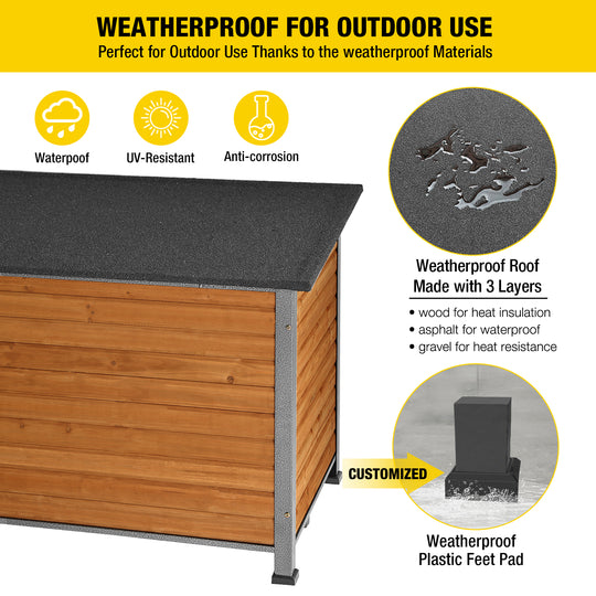 Aivituvin-AIR75 Wooden Heavy Duty Dog Crates House| Strong Iron Frame