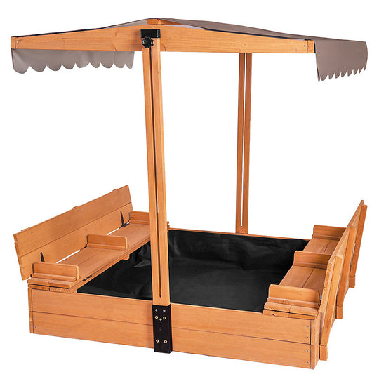 Aivituvin-GUT05/08-CA Kids Sandbox With Cover and Bench
