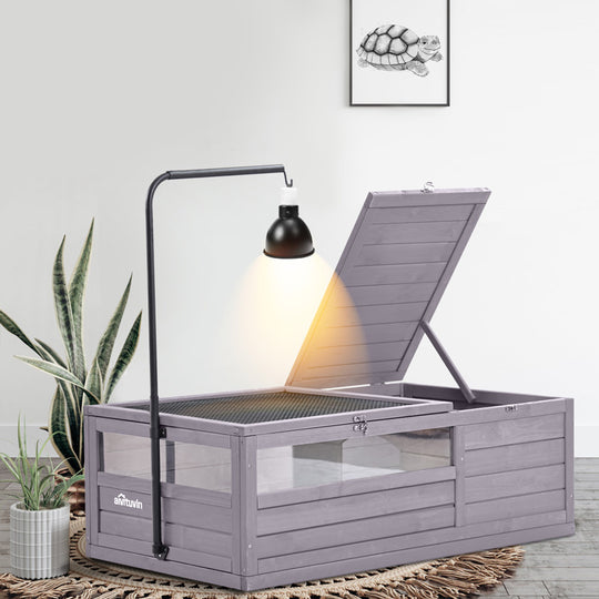 Aivituvin-AIR21 Wooden Tortoise House | Large Turtle Habitat