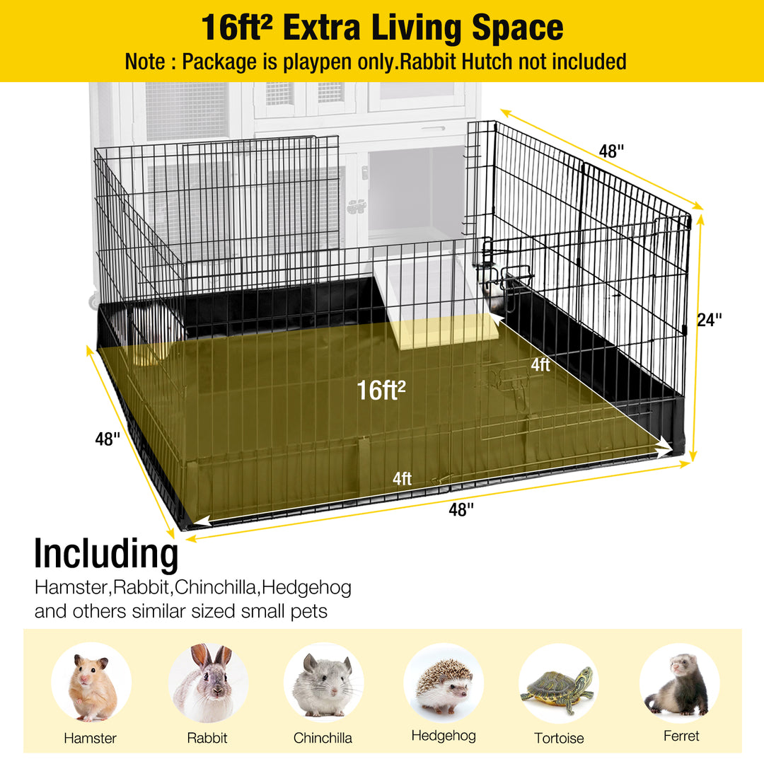 Aivituvin-AIR71 Portable Pet Playpen| Small Pet Playpen with Floor
