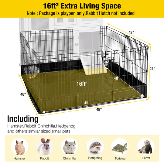 Aivituvin-AIR71 Portable Pet Playpen| Small Pet Playpen with Floor