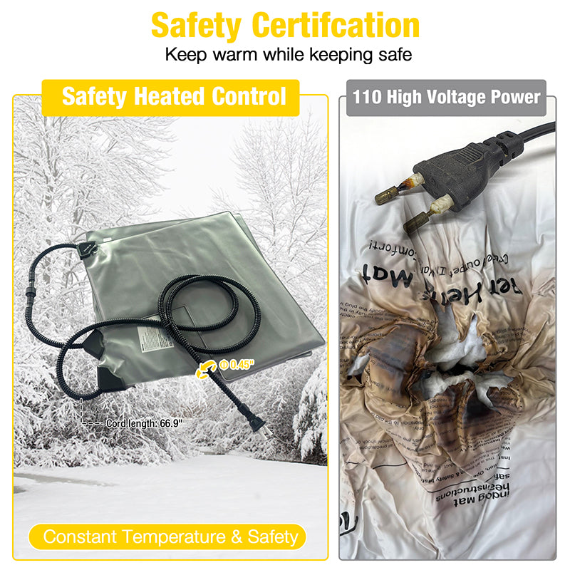 Aivituvin-AIR88-IN-HP 40.5"L Heated Waterproof Dog House | Adjustable Heating Pad