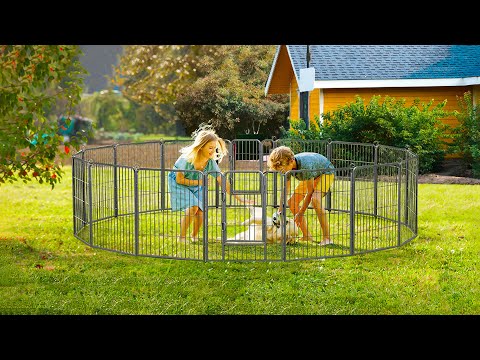 Aivituvin-AIR50/51 Dog Exercise Pen | Outdoor&Indoor Portable Pet Puppy Playpen