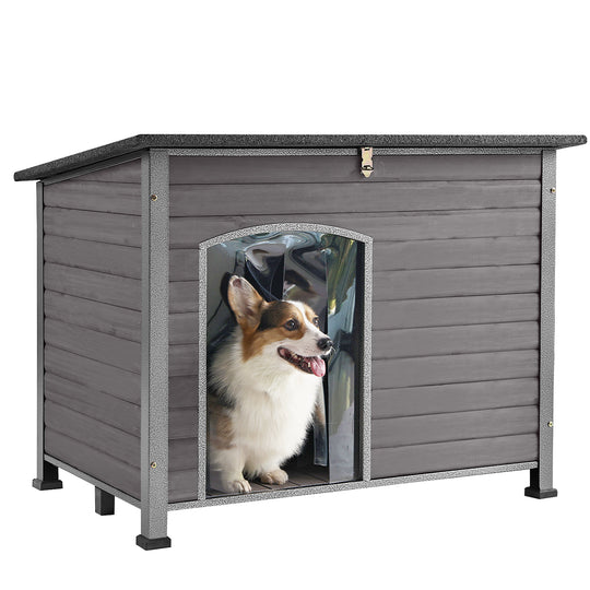 Aivituvin-AIR75 Wooden Heavy Duty Dog Crates House| Strong Iron Frame
