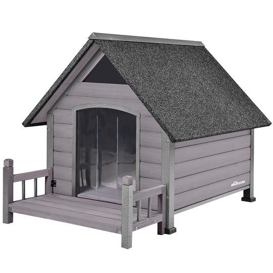 Aivituvin-AIR80/81 Outdoor Dog House with Porch| Strong Iron Frame