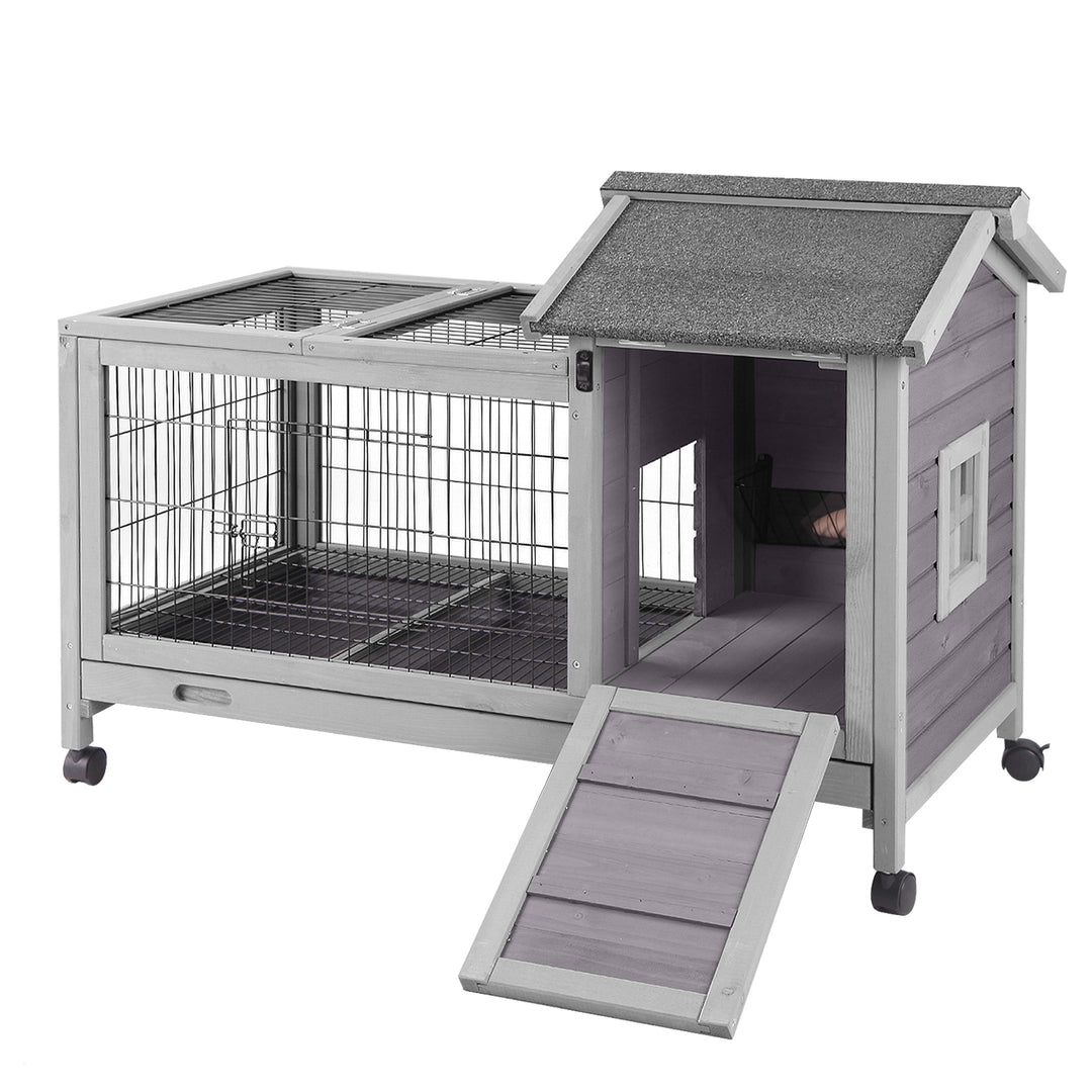 Aivituvin Rabbit Hutch AIR24, Bunny Cage with Run, 4.84ft²